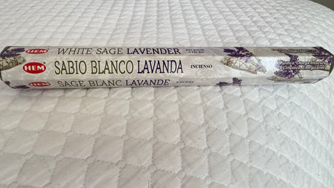 INCIENSO DE SALVIA  BLANCA  Y LAVANDA - 20 PALITOS