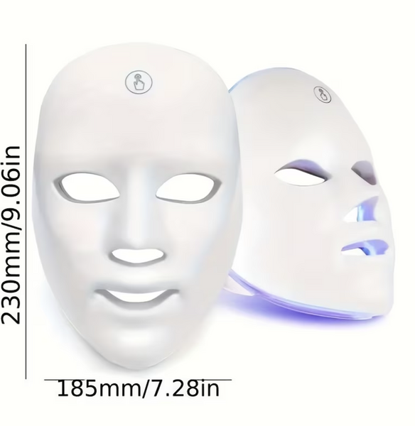 Máscara facial de cuidado de la piel LUZ LED de 7-1 colores. LUZ ROJA ….